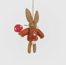 Load image into Gallery viewer, Fairtrade Russell the hare wool felt decoration