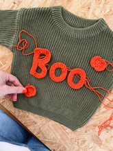 Load image into Gallery viewer, BOO! Halloween geansaí embroidery
