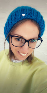 Timpeall Hat super easy chunky knit hat knitted on circular needles PATTERN for beginners with videos unisex knitted hat pattern