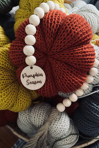 Pumpkin Season Wood bead decoration