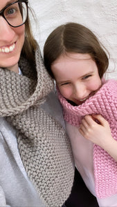 Simplí scarf super easy chunky knit scarf PATTERN for beginners with videos